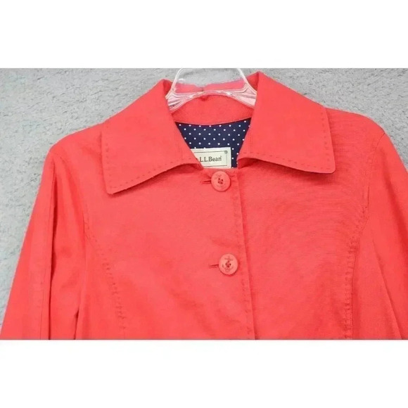 L.L. Bean Women's Red Jacket-Medium-Nautical Anchor Buttons - Picture 2 of 10